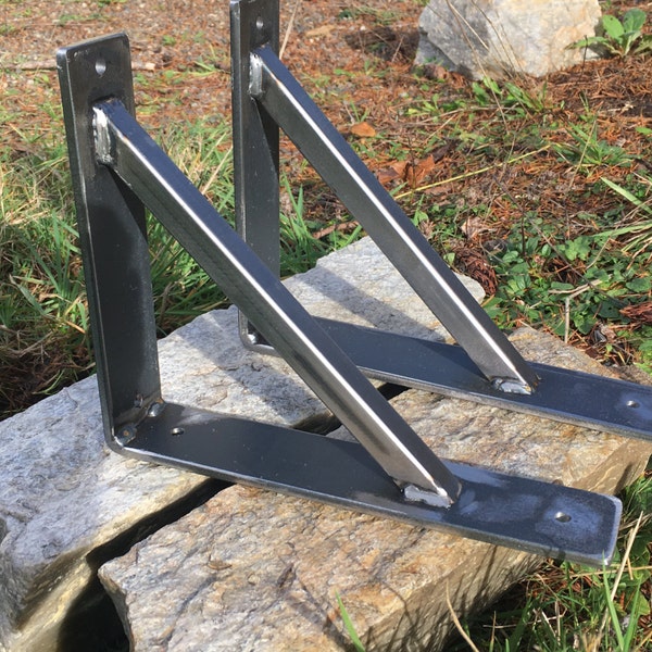 Steel shelving brackets. Brackets with support. Industrial brackets. Metal brackets. Iron brackets. Steel brackets. Bracket set.