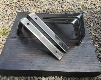 2 Shelf brackets. Industrial bracket set. Metal support. Countertop Mount. Mantel.