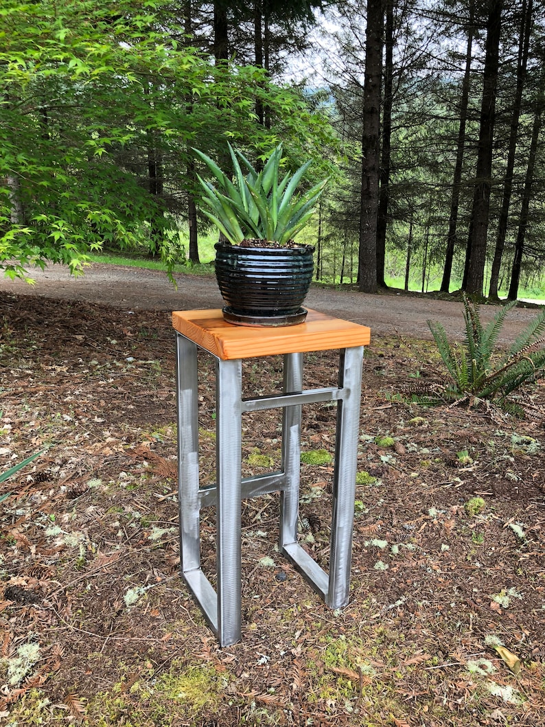 Reclaimed wood stool. Bar stool. Counter height stool. Wood and steel. Bar height Stool. image 3