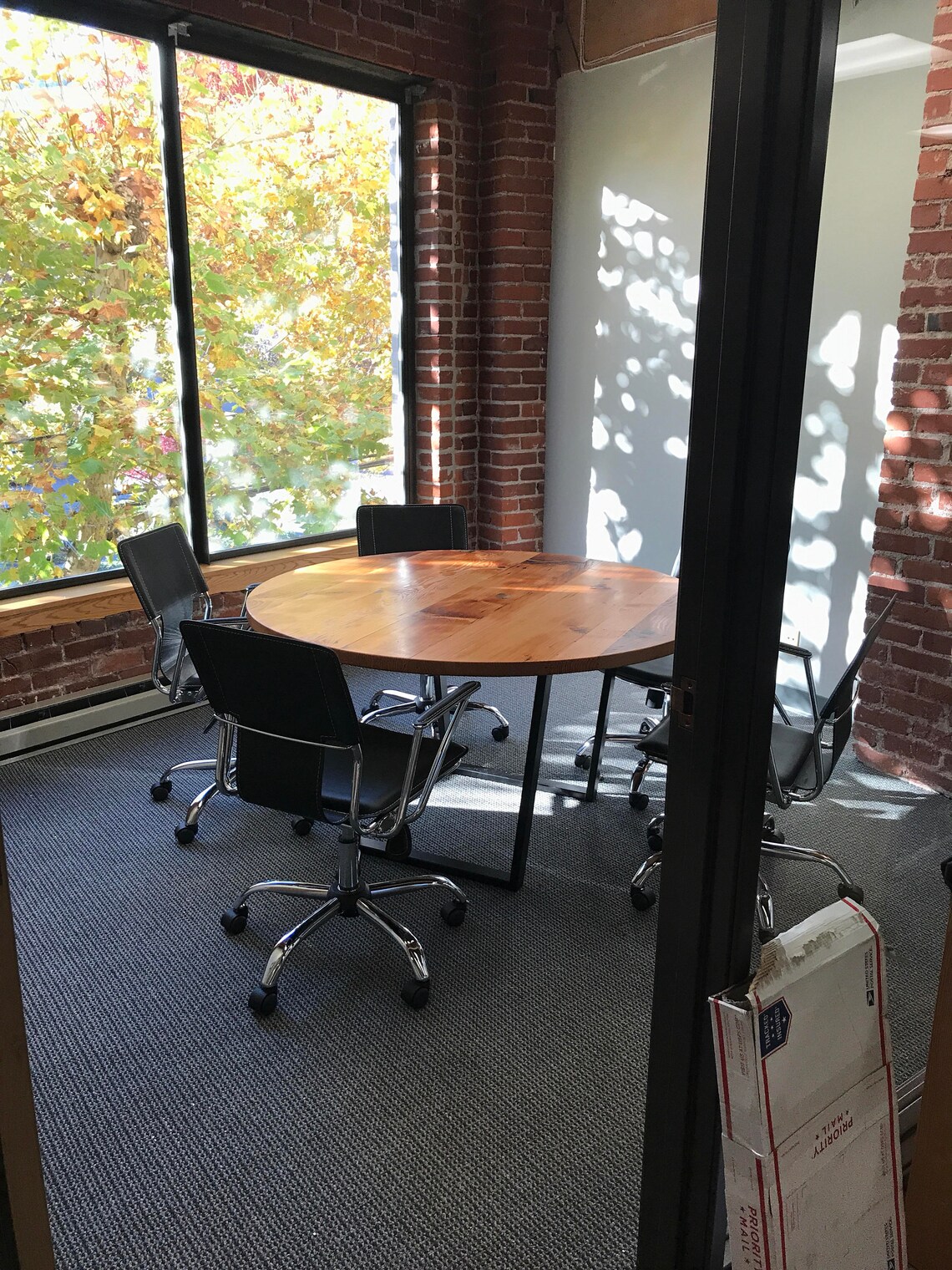 Reclaimed Wood Round Table. Conference Table. Industrial - Etsy