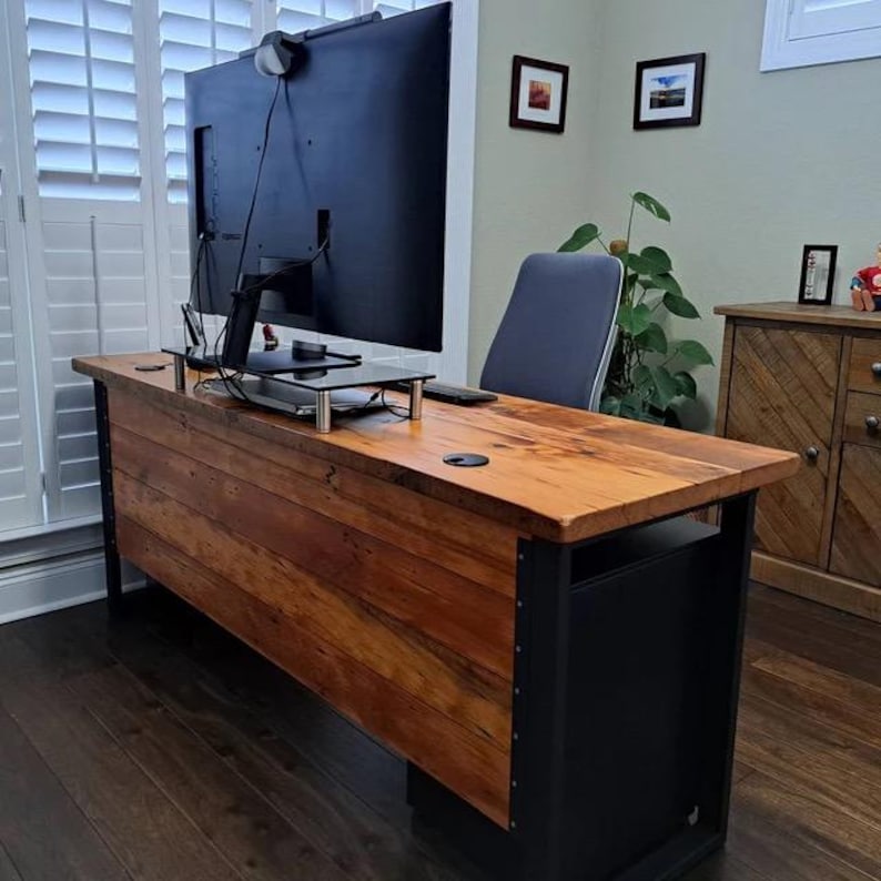 UrbanIndustrialNW Reclaimed Wood Desk - Thumbnail 5