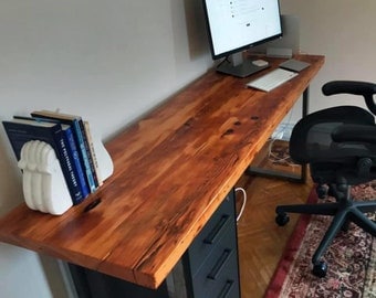 Reclaimed Wood Desk. Industrial Desk. Office Desk. Rustic Desk. Conference Table. Industrial Table. Wood and Steel Desk. Executive Desk.