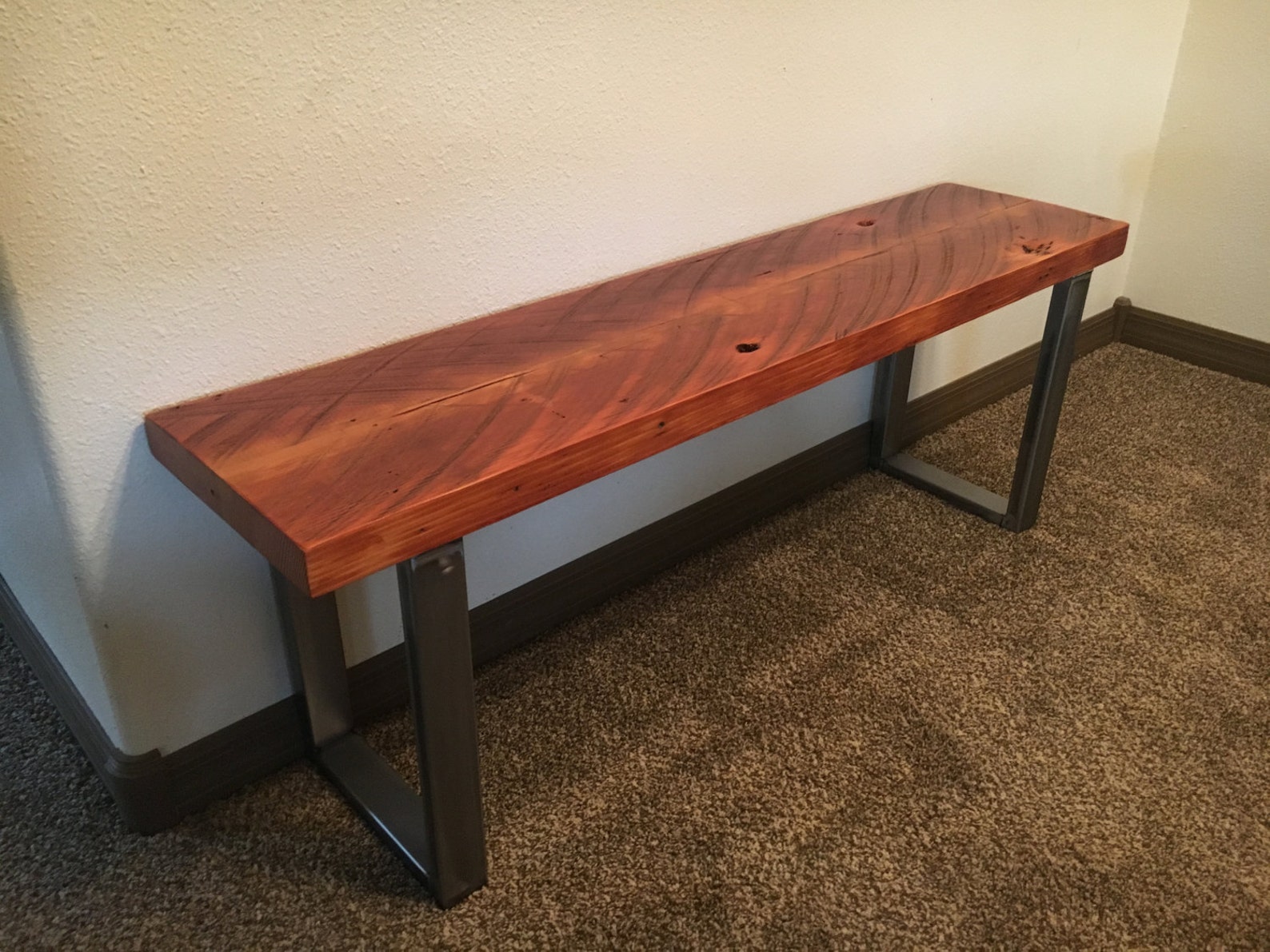 Industrial Bench. Reclaimed Wood Bench. Free Shipping Dining - Etsy