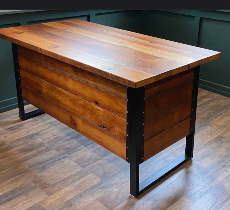 UrbanIndustrialNW Reclaimed Wood Desk - Thumbnail 2
