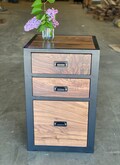 Walnut file cabinet. Hardwood desk storage. Black Walnut. Filing cabinet. 2 Drawer. 3 Drawer. Modern. Office. Wood and steel.