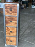 Reclaimed wood vertical filing cabinet. Industrial file cabinet. Office furniture.