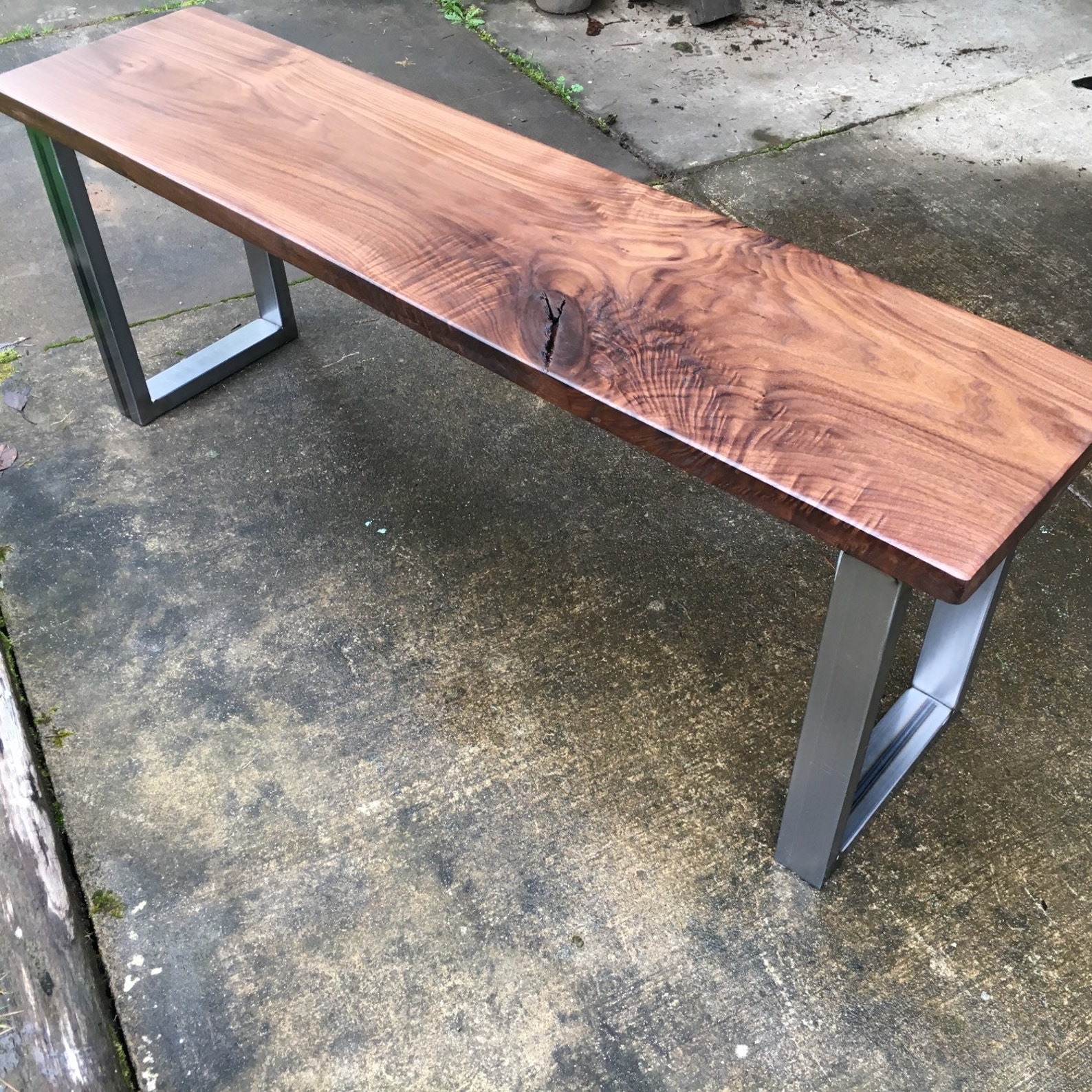 Black Walnut Bench. Hardwood Bench. Office Bench. Modern Bench ...