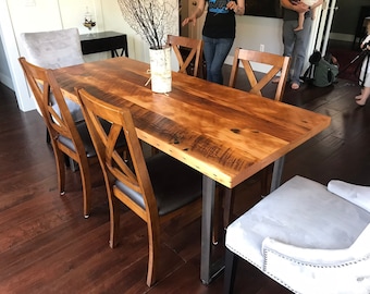 Industrial Table. Kitchen Table. Dining Table. Reclaimed Wood Table. Rustic Table. Conference Table. Thanksgiving. Dinner table. Solid wood.