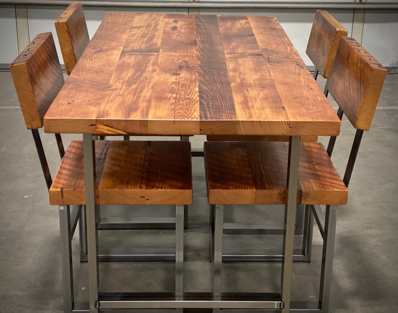 Industrial Table. Kitchen Table. Dining Table. Reclaimed Wood | Etsy