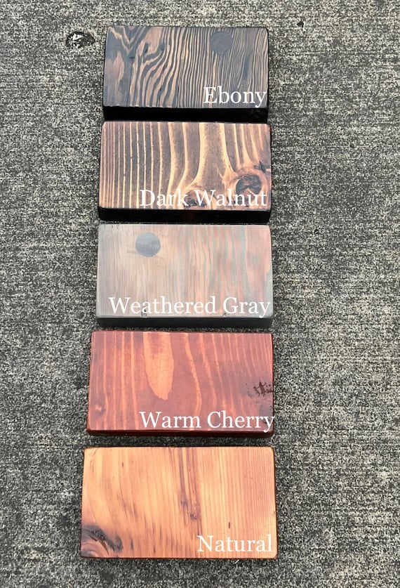 Reclaimed wood samples. Wood stain and finish sample.