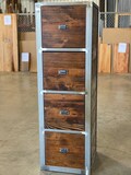 Reclaimed wood vertical filing cabinet. Industrial file cabinet. Office furniture. Large file cabinet. Closet organizer. Office storage.