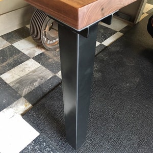 Steel post legs. Metal legs. Metal table legs. Steel Table legs. Square legs. Table leg set. image 5