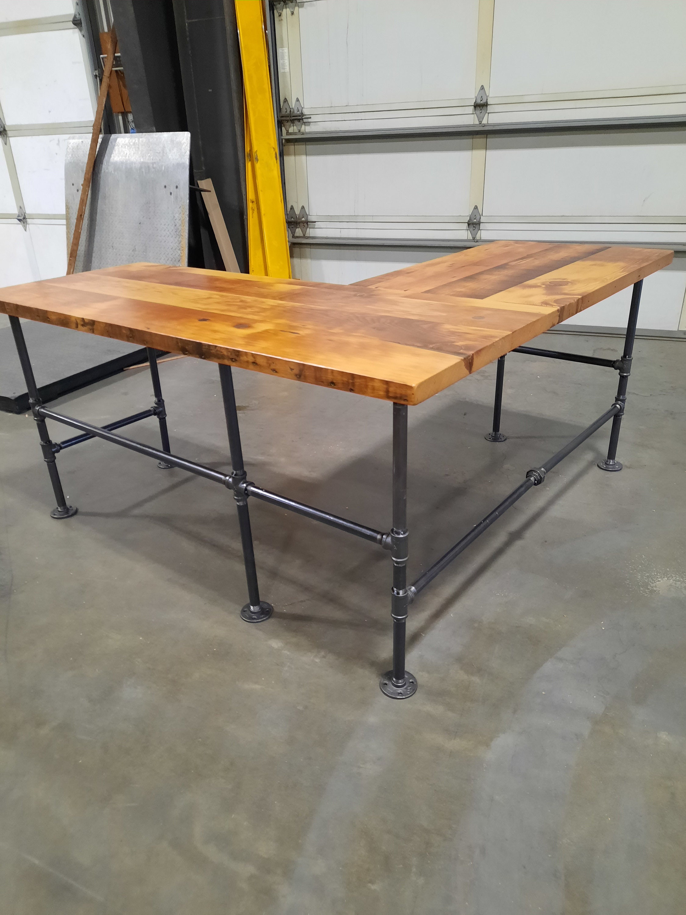 L shaped pipe desk deals