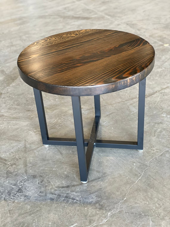 Reclaimed Wood Coffee Table. End Table. Round Nightstand. End Table. Round  Side Table. Stand. Small Table. Bedside Table -  Sweden