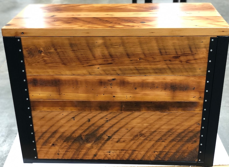 Industrial Lateral File Cabinet. Reclaimed Wood Cabinet. Credenza. Horizontal Cabinet. Large Filing Cabinet. Dresser. Desk Storage. Drawers. image 8