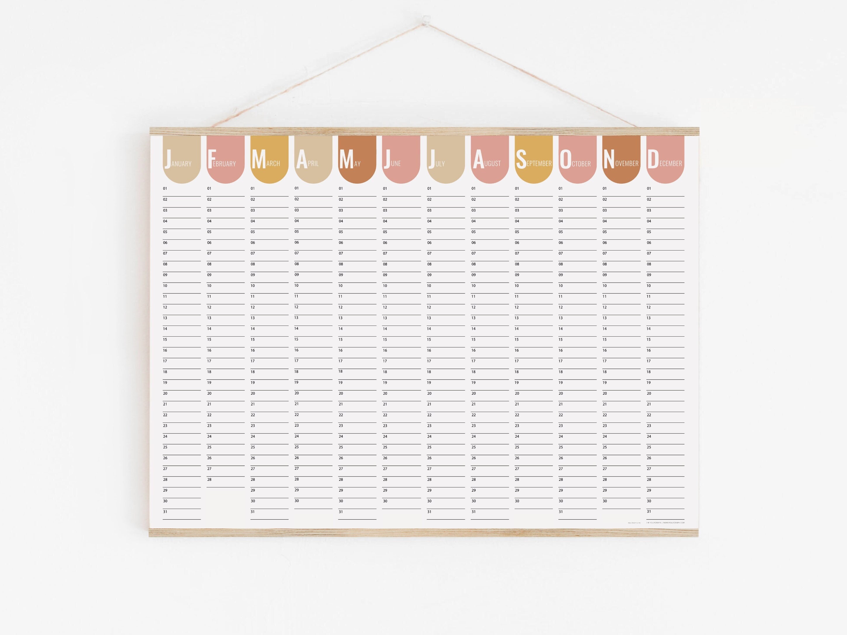 Ccm Calendar 2023 Perpetual Birthday Calendar Wall Planner Girl Power Natural | Etsy Denmark