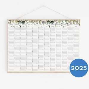 2025 Jahresplaner - Wandkalender, Familienplaner A2 50x70 70x100