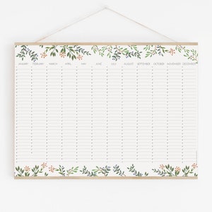 Geburtstagskalender / Immerwährender Kalender, Wandkalender, A2 50x70 70x100