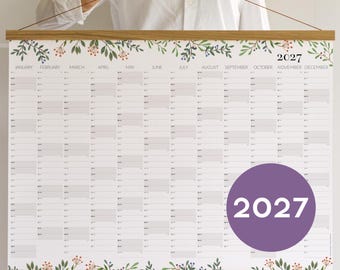 2027 Wall Calendar – Personalized Wall Planner, Custom Year Calendar in German, French, Dutch & More – Unique Christmas Gift