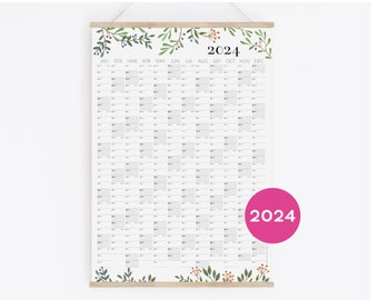 2024 Wall Planner in your language - Personalized, Wall Planner 18x24 24x36 A2 50x70 70x100