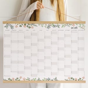 2026 Wall Calendar – Personalized Wall Planner, Custom Year Calendar in German, French, Dutch & More – Unique Christmas Gift