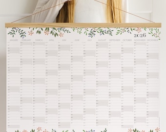 2026 Wall Calendar – Personalized Wall Planner, Custom Year Calendar in German, French, Dutch & More – Unique Christmas Gift
