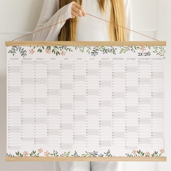 2026 Wall Calendar – Personalized Wall Planner, Custom Year Calendar in German, French, Dutch & More – Unique Christmas Gift