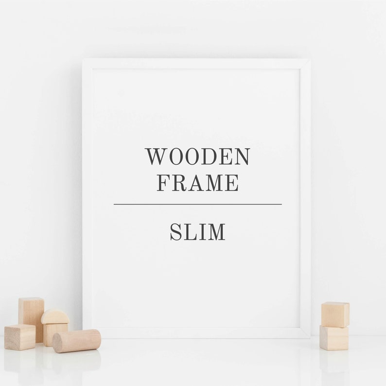 Wooden frame 21x30cm: black, white or oak, size A4, 8x12 image 3