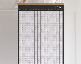 2026 Kalender Familie minimalistisch- Deutscher Wandkalender, Personalisiert Familienplaner A2 50x70 70x100