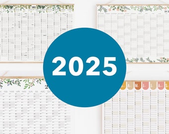 2025 Wall Planner in your language - Personalized, Wall Planner 18x24 24x36 A2 50x70 70x100