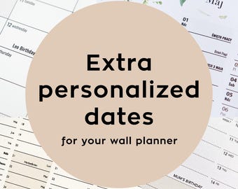 Extra personalisierte Daten für deinen Wandplaner