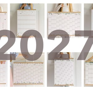 Wandplanner 2027 in jouw taal: gepersonaliseerd kalenderjaar in één oogopslag 18 x 24 24 x 36 A2 50 x 70 70 x 100