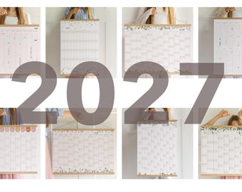 2027 Jahresplaner - Wandkalender, Familienplaner A2 50x70 70x100