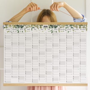 2026 Jahresplaner - Wandkalender, Deutscher Kalender, Familienplaner A2 50x70 70x100