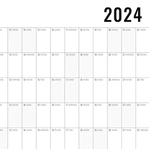 2024 Jahresplaner Wandkalender, Familienplaner A2 50x70 70x100 Bild 2