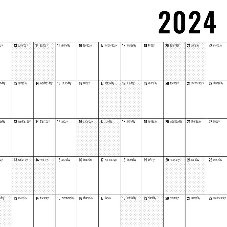 2024 Jahresplaner Wandkalender, Familienplaner A2 50x70 70x100 Bild 2