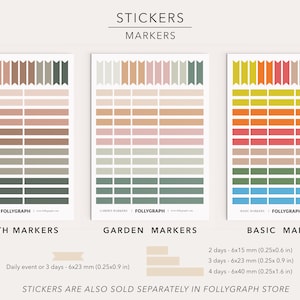 Stickers Garden Markers Sheet with 61 stickers for Wall Planners, Calendars image 2