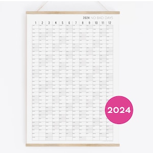 2024 Wall Planner personalized - block planner, wall calendar 18x24 24x36 A2 50x70