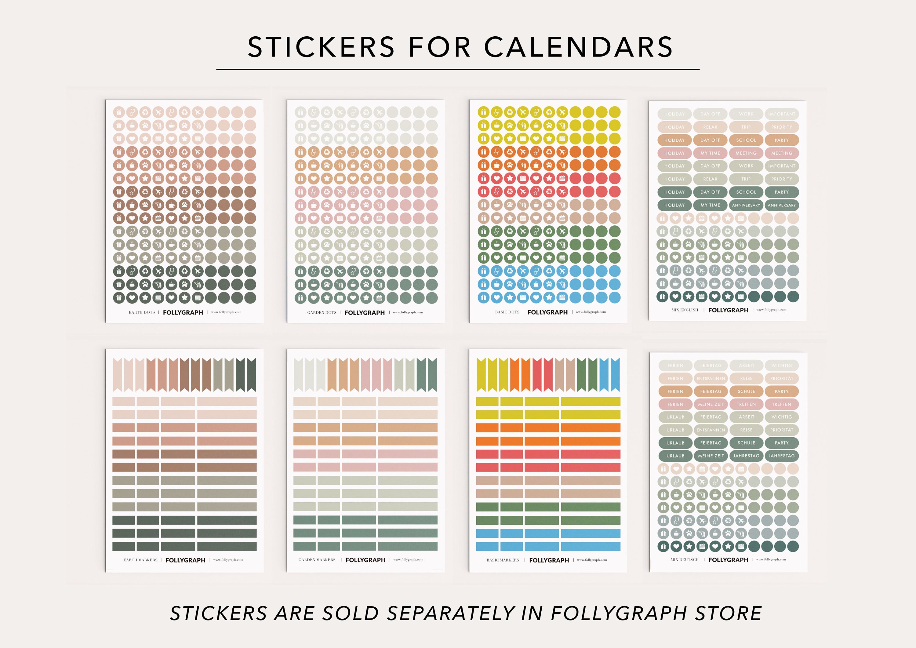 Functional Planner Stickers - 2024 Monthly Calendar Labels – THE PLANNER  SPOT