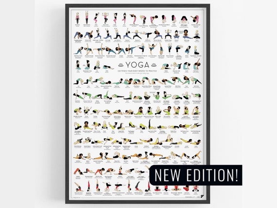 Yoga poses poster Royalty Free Vector Image - VectorStock