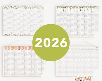 2026 Wall Planner in your language - Personalized, Wall Planner 18x24 24x36 A2 50x70 70x100