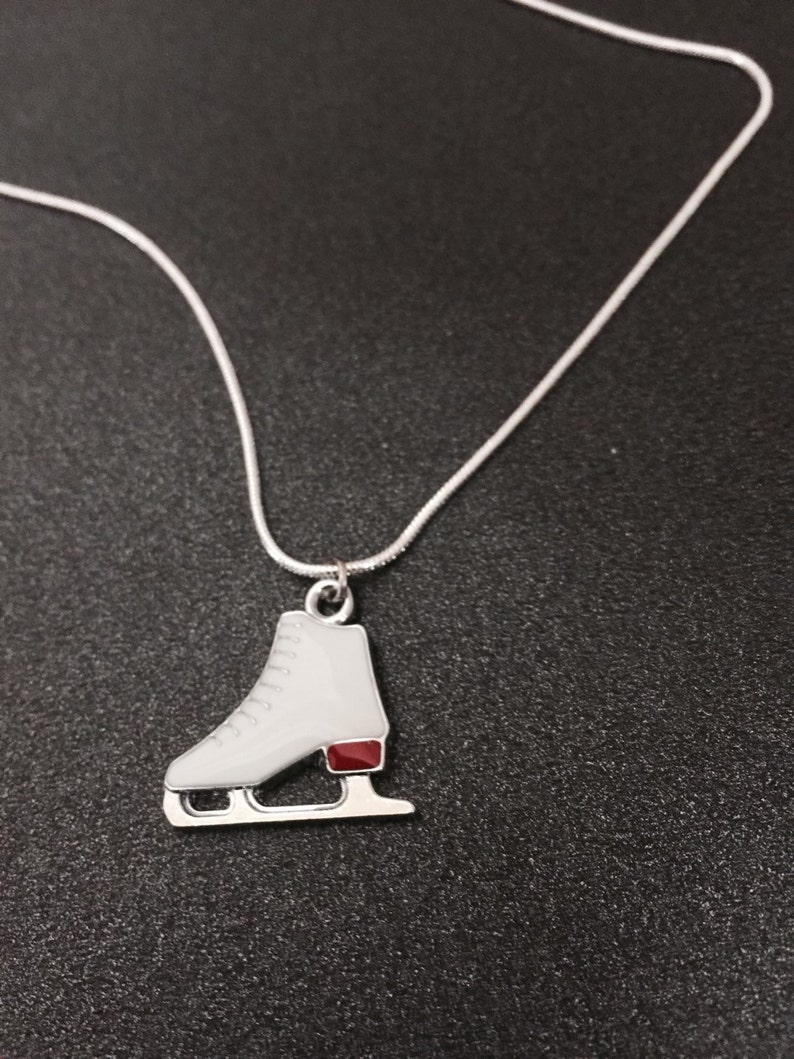 Ice Skate Necklace Figure Skater Necklace Ice Skate Charm Etsy