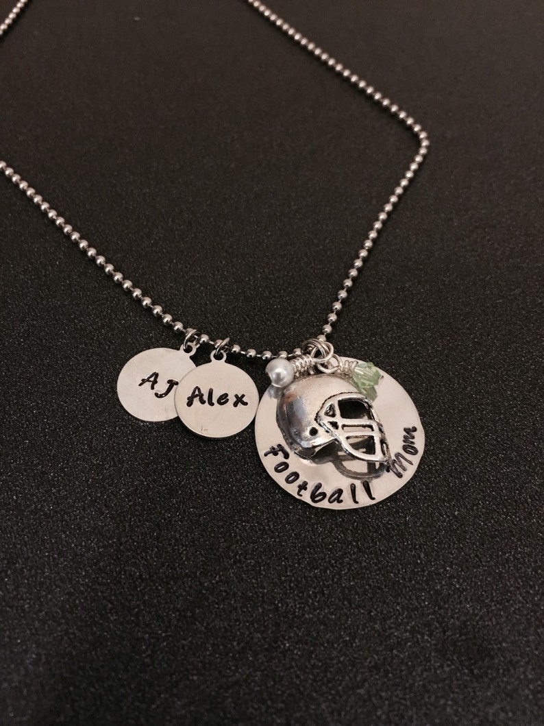 Personalized Football Necklace College Football Necklace Etsy