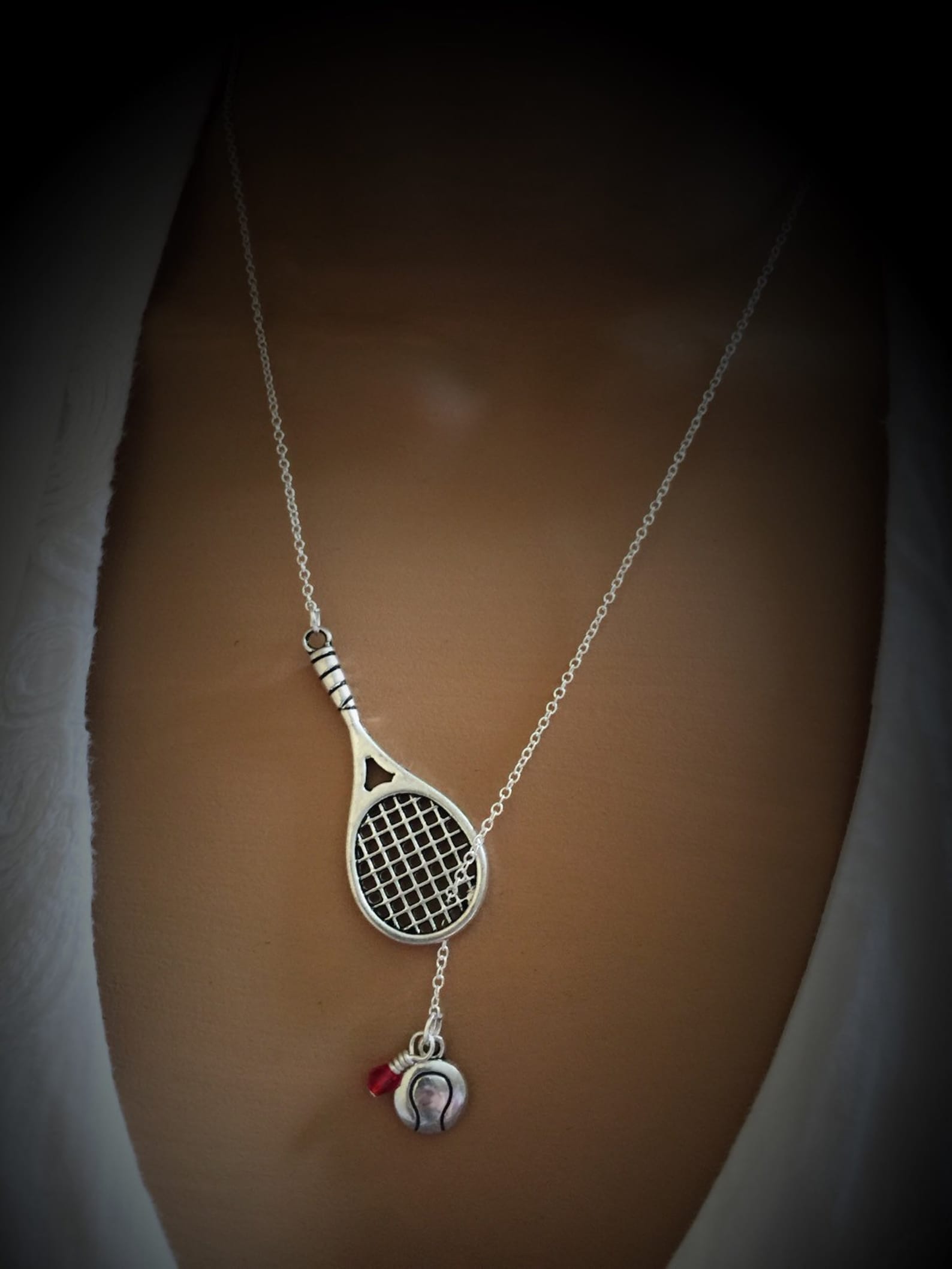 Lariat Tennis Necklace Tennis Jewelry Tennis Gifts Etsy