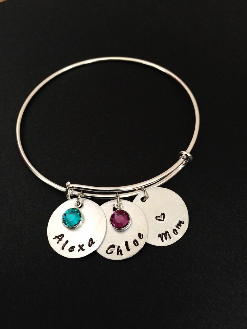Personalized Hand Stamped Mom BraceletCustom Gifts for Mom Etsy
