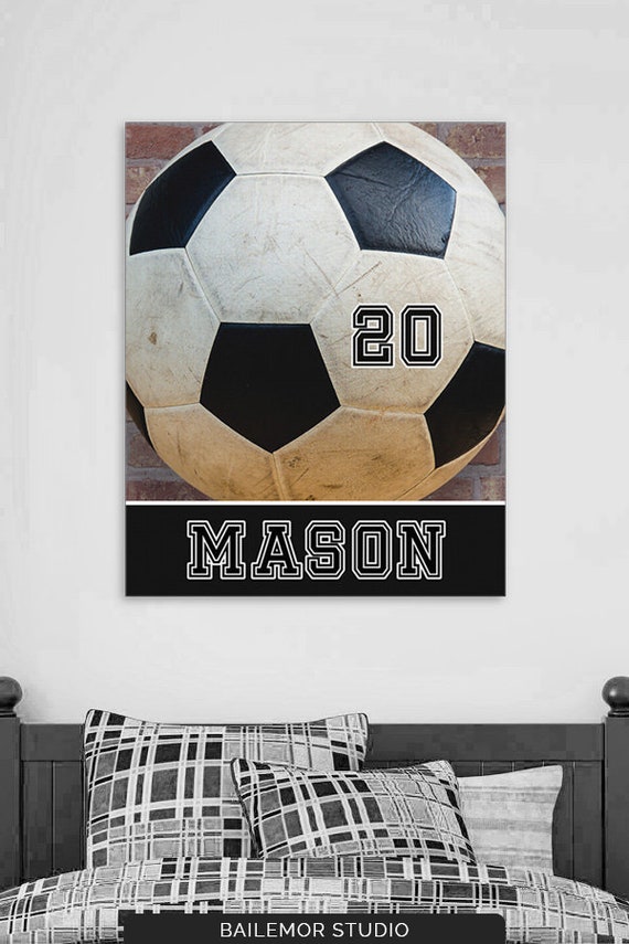 Personalized Soccer Room Decor Canvas Wall Art Soccer Gift For Boys Bedroom Decor Coach Gift Soccer Gift For Girls Sports Room Art Sc 02
