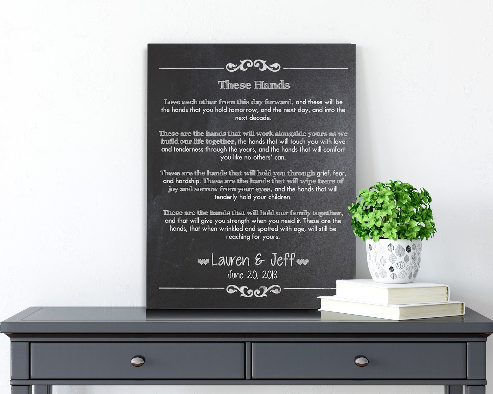 Personalized Irish Wedding Gift for Couple Wedding Vows Etsy