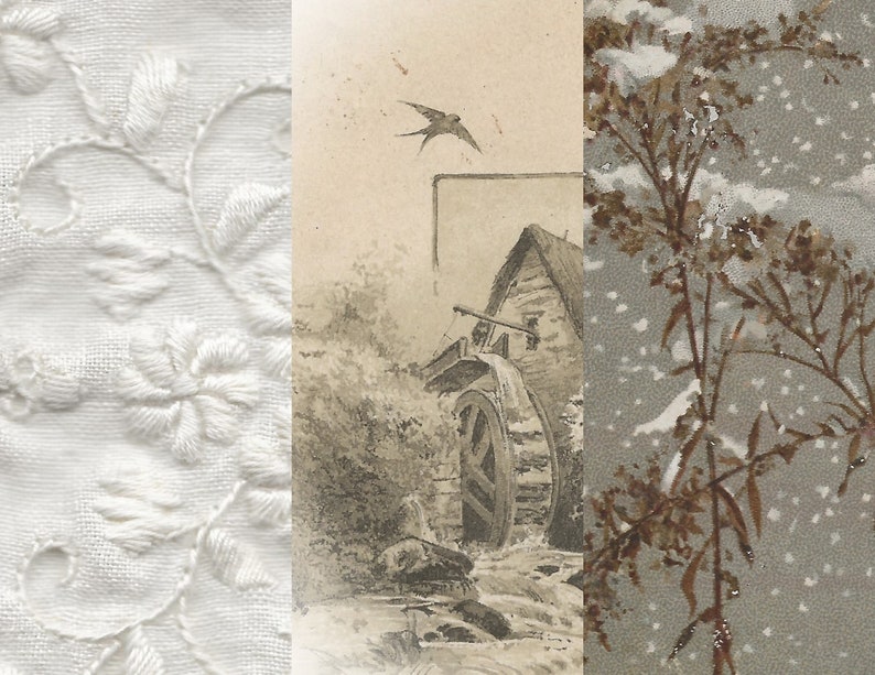Digital Goodbye Winter junk journal pages & ephemera digital kit... images enhanced into beautiful images image 1