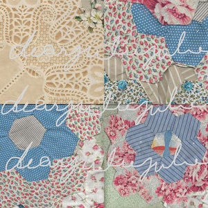 Digital - Mamas Quilt Seiten, Postkarten, Tags Grundlagen digitale Kit, Tagebuch