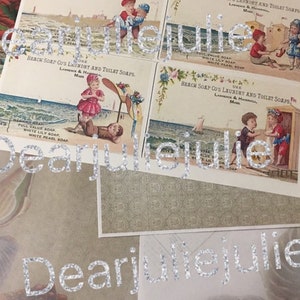 Digital - At the Beach (pages) kit numérique.  Cartes postales anciennes numériques et page de musique pour les journaux de pacotille, la fabrication de cartes, le scrapbooking et plus encore.